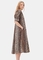 Vestido largo Ganni leopardo cuello v